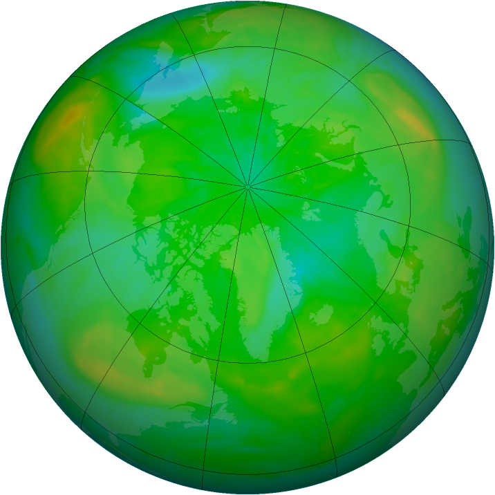 Arctic ozone map for 14 July 2014